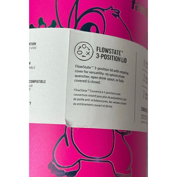 Custom Stanley Quencher H2.0 Tumbler 40oz/1.18L Pink Stitch Ohama Means Family - Picture 6 of 9